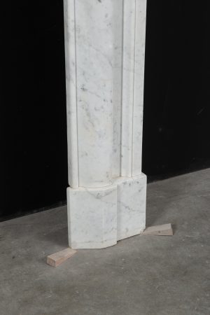 Antique White Marble Fireplace Mantel
