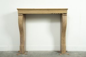 French Limestone Fireplace Mantel