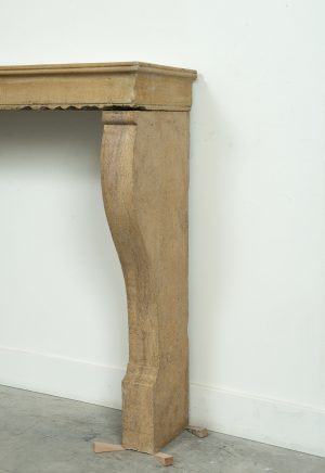 French Limestone Fireplace Mantel