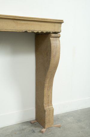 French Limestone Fireplace Mantel