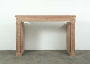 French Louis XVI Limestone Mantelpiece