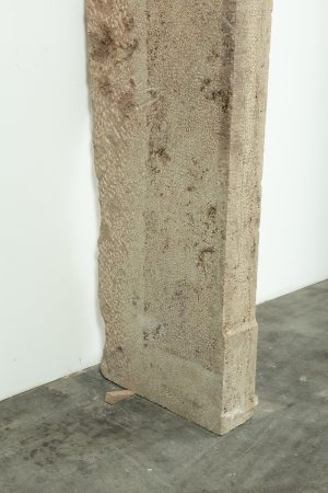 Rustic French Limestone Fireplace