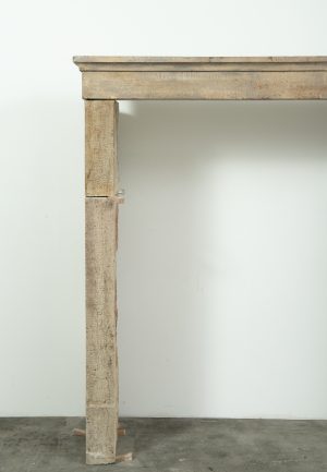 Rustic French Limestone Fireplace