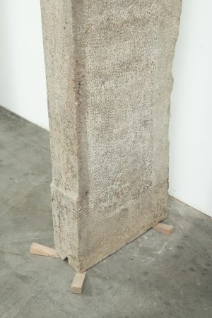 Rustic French Limestone Fireplace