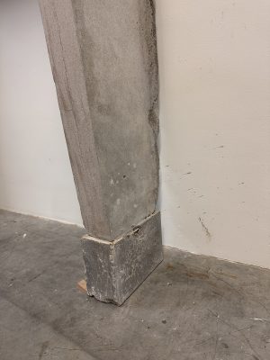 Tall Elegant French Limestone Fireplace Mantel