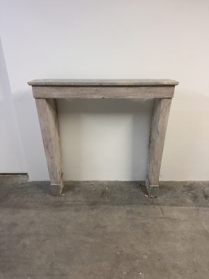 Tall Elegant French Limestone Fireplace Mantel