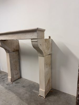 Budget-Friendly Limestone Fireplace