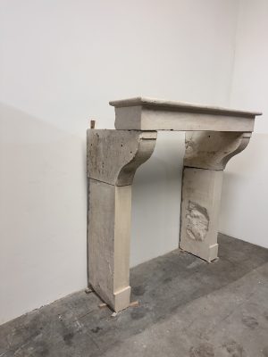 Budget-Friendly Limestone Fireplace