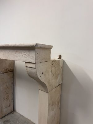 Budget-Friendly Limestone Fireplace