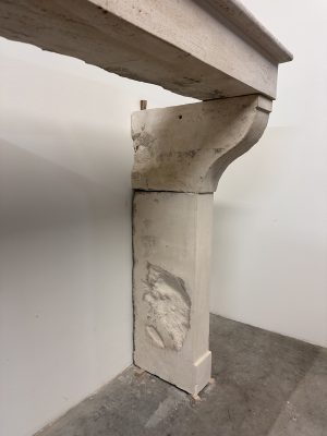 Budget-Friendly Limestone Fireplace