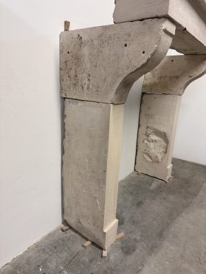 Budget-Friendly Limestone Fireplace