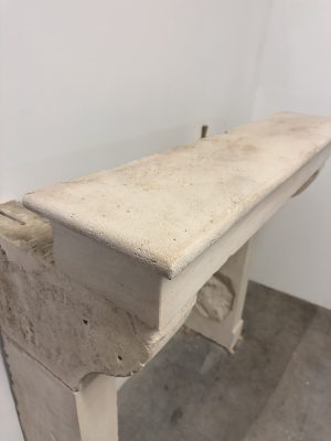 Budget-Friendly Limestone Fireplace