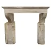 Solid Rustic French Limestone Mantel