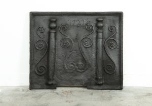 Antique French Cast Iron Fireback 1723