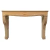 French Country Limestone Fireplace