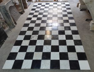 Antique Checkered Marble Floor Tiles