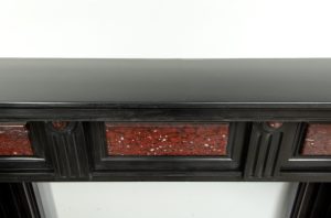 Late 19th-Century Black Marble Fireplace Mantel.
