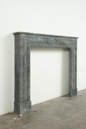 Small Bardiglio Louis XVI Fireplace