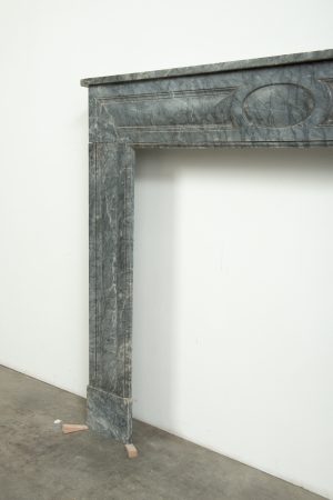Small Bardiglio Louis XVI Fireplace
