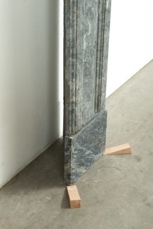 Small Bardiglio Louis XVI Fireplace