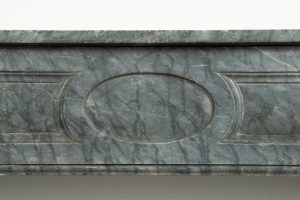 Small Bardiglio Louis XVI Fireplace