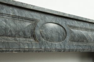 Small Bardiglio Louis XVI Fireplace