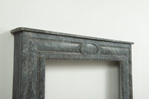 Small Bardiglio Louis XVI Fireplace