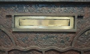 Art Deco Wrought Iron Gate (Forged Design, Brass Handle)