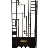 Art Deco Wrought Iron Gate (Forged Design, Brass Handle)