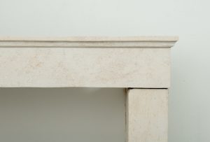 Antique limestone fireplace mantel