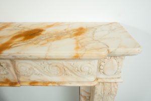 Opulent Louis XVI-Style Fireplace Mantel