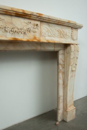 Opulent Louis XVI-Style Fireplace Mantel