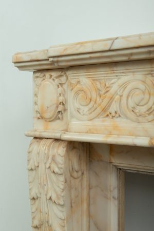 Opulent Louis XVI-Style Fireplace Mantel