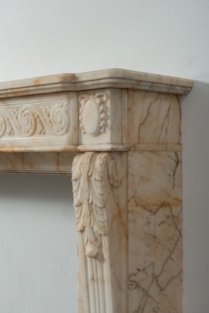 Opulent Louis XVI-Style Fireplace Mantel