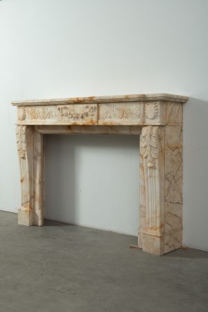 Opulent Louis XVI-Style Fireplace Mantel
