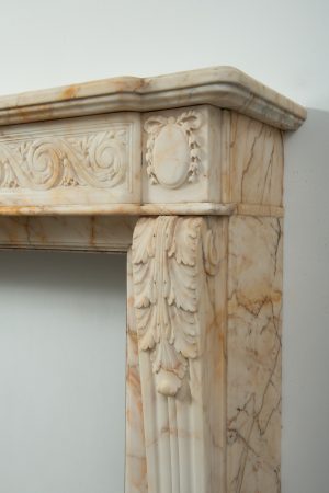 Opulent Louis XVI-Style Fireplace Mantel